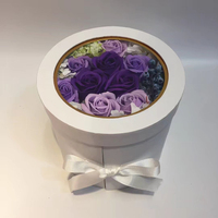 Boîte d'emballage de fleurs cylindrique en carton de luxe Boîtes cadeaux rondes de fleuriste avec couvercles pour fleurs