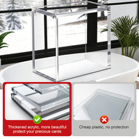 Caja acrílica de calidad premium resistente a los rayos UV para coleccionar tarjetas, caja acrílica para entrenadores de élite, OEM de fábrica