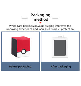 Boîte <span class=keywords><strong>de</strong></span> rangement pour cartes <span class=keywords><strong>de</strong></span> jeu <span class=keywords><strong>de</strong></span> société <span class=keywords><strong>de</strong></span> cartes à collectionner <span class=keywords><strong>Pokémon</strong></span> Master Ball Series verticale portable 100+ cartes - Product Image 5