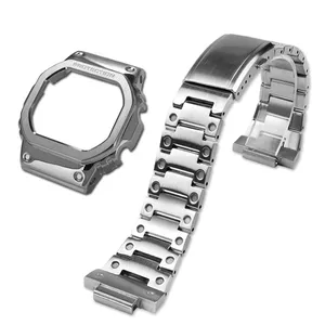 For Casio G-SHOCK metal case strap stainless steel Suit DW5600/GW-M5610/5000  GW-B5600