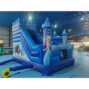 <span class=keywords><strong>Castillo</strong></span> Inflable Princesa Azul <span class=keywords><strong>Frozen</strong></span>, Brincolín Inflable para Niños, <span class=keywords><strong>Castillo</strong></span> Inflable con Tobogán - Product Image 3
