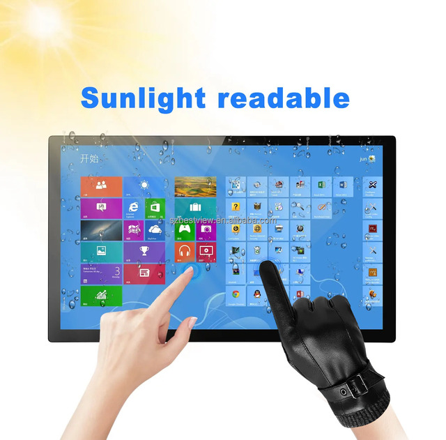 7 Inch LCD Industrial Monitor IP65 Waterproof Wall Mount Touch Screen Display Panel PC 1280x800 Resolution LED Backlight for