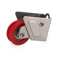 Rouleau de porte coulissante en acier inoxydable type 828 avec roulement en nylon pour rail inférieur de fenêtre en aluminium et quincaillerie de porte coulissante