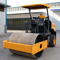 Compacteur de sol vibrant à tambour unique YSW206 de 6 tonnes avec cabine ouverte pour l'opérateur