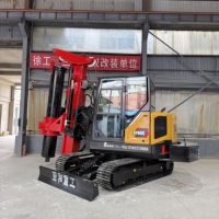 13m Tiefe Mini-Drehbohranlage DR-60 - Raupenbohrgerät mit KUBOTA/ISUZU-Motor für Enge Standorte