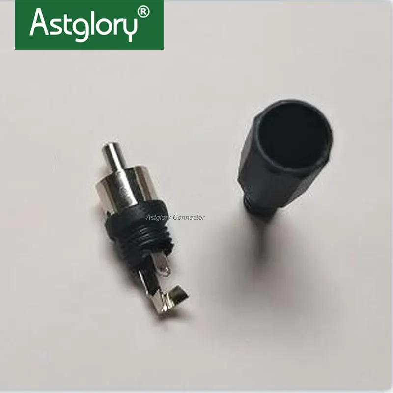 Astglory Tiêu Chuẩn Nhựa RCA Cắm Màu Đen