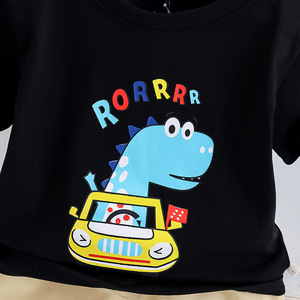 Conjuntos de Ropa para Niños al por Mayor de Alta Calidad y Estilo Moderno, Camiseta Negra y Pantalones Deportivos para Niños Pequeños - Product Image 2