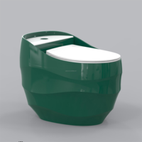Conteneur 40ft Sanitaire Toilette en Gros Toilette Bleue avec Toilette Blanche Siège à Fermeture Douce Salle de Bain Oeuf Commode Bol