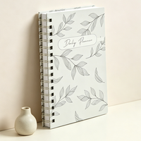 Carnet de planification quotidienne A5 haut de gamme à spirale, couverture rigide, plusieurs options de couleurs, pages intérieures personnalisables pour le bureau et la vie quotidienne