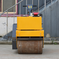 Mini-compacteur vibrant à double tambour portatif pour le compactage du sol et des pelouses - Offre spéciale - Moteur inclus