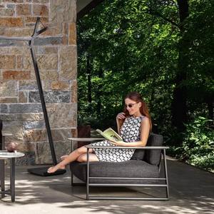 Canapé d'extérieur une place en alliage d'aluminium, ensemble de mobilier de jardin imperméable, style nordique, pour patio, terrasse, villa - Product Image 1