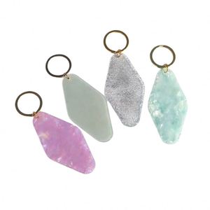 X48 Custom Acrylic Keychains Glitter Printed Blank Personalized Hotel <b>Key</b> Card Eco-friendly Colorful Clear Plastic Zinc Alloy 00 - Product Image 2