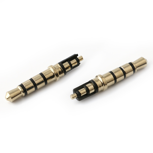BSSY)3.5mm Stereo 4 Poles Audio Earphone Jack Plug Male Connectors Socket Connector