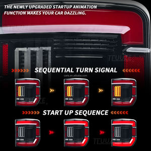 Новый интегрированный светодиодный задний фонарь для Wrangler JT 2016-2018 с прозрачно-красными линзами: стоп-сигнал, указатель поворота, задний ход - Product Image 5