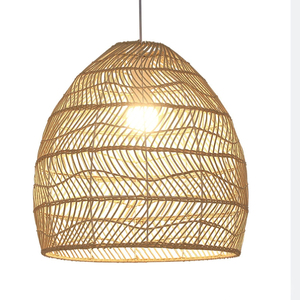 New tre dệt trong nhà mây bóng ánh sáng mặt dây chuyền phụ kiện treo đèn bóng râm cho nhà khách sạn nhà hàng phòng khách trang trí nội thất - Product Image 1