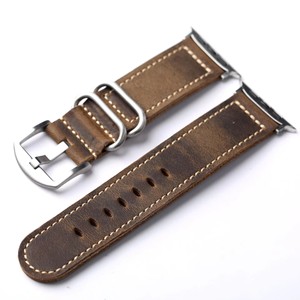 Correa de reloj inteligente de material de cuero genuino de alta calidad hecha a mano para correa de reloj de estilo Punk barato de <span class=keywords><strong>Apple</strong></span> - Product Image 1