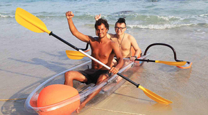 <span class=keywords><strong>Kayak</strong></span> transparent double place 2026 avec fond en verre cristallin en PC pour éclairage LED, 2 personnes, avec flotteur - Product Image 4