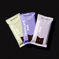 Emballage personnalisé en plastique, aluminium, mylar, pour chocolat, noix, barres énergétiques protéinées, sachet de collation, sachet d'aliments
