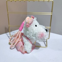 Boneka Anjing Western Highland Lucu, Mainan Penghilang Stres, Gantungan Kunci, Desain Kartun
