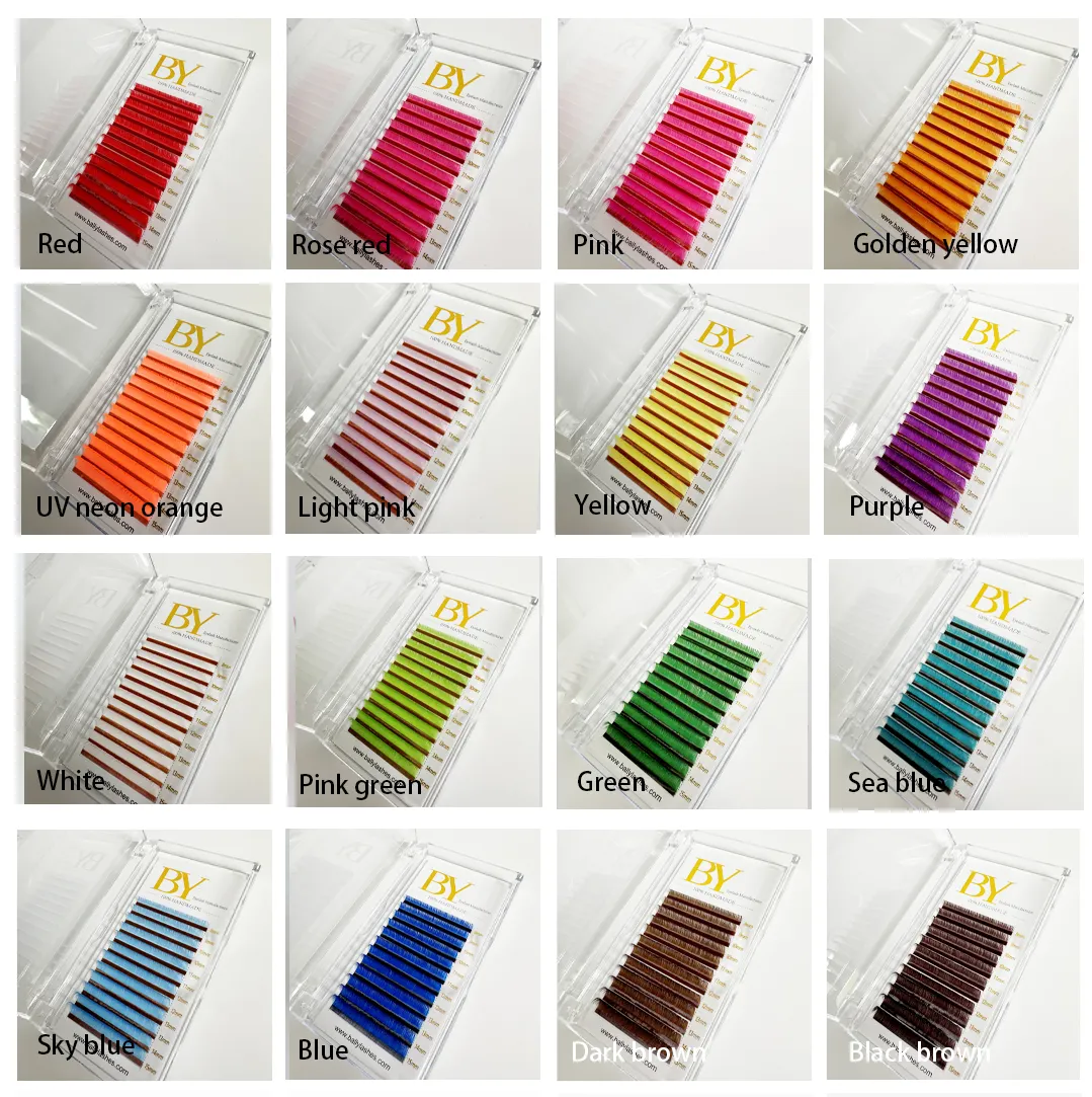 Ballylashes Color Eyelash Extension color Colorful Eyelashes individual eyelash extension wholesale mink lashes