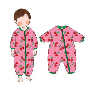 Romper Bayi Bahan Bambu Berkualitas Tinggi, Lembut, Bernapas, Model Boutique, Dapat Diubah Menjadi Piyama, Resleting 2 Arah untuk Anak-Anak - Product Image 4