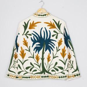Luxury Boutique <b>Women</b> Velvet Suzani Jacket Traditional Embroidery Floral Boho Designer <b>Coat</b> Wholesale OEM Manufacturer Supplier - Product Image 4