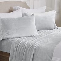 Ensemble de draps en peluche micropolaire 200TC avec 200 points pour plus de confort et de durabilité
