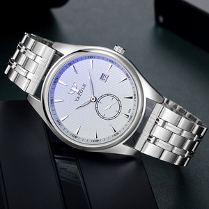 Nuevo Reloj de Cuarzo para Hombre 2026, Esfera Azul, Correa de Acero Inoxidable, Segundero Pequeño, Visualización de Fecha, Estilo Ejecutivo, Luminoso - Product Image 5