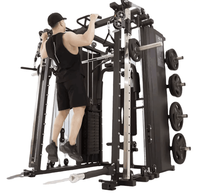 Nouvelle Version Améliorée : Appareil de Musculation Multifonctionnel Smith Machine, Rack de Squat et Presse à Bench, Dispositif d'Entraînement Complet Commercial de Haute Qualité