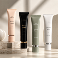 Tube Kosmetik Oval Grosir MUZE 30ml 50ml, Logo & Warna Custom, PCR-PE, untuk Foundation Cair, BB Cream, Tabir Surya