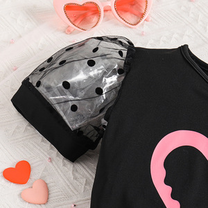 2024 grands enfants vêtements été mode enfants vêtements coeur imprimé T-shirt haut Shorts deux pièces filles tenues pour adolescent - Product Image 4