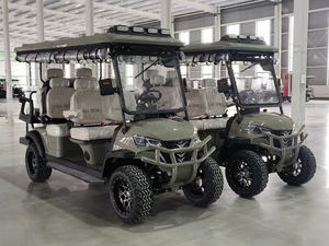 Voiturette <span class=keywords><strong>de</strong></span> golf électrique exclusive RENQI 6 places avec pare-soleil, boîte <span class=keywords><strong>de</strong></span> rangement, batterie 60V, autonomie 90 km pour l'exploration en extérieur - Product Image 2