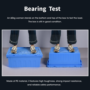 600*400*260 mét Heavy Duty đục nhựa rắn hộp nắp nestable & Stackable hậu cần lưu trữ <span class=keywords><strong>Crate</strong></span> - Product Image 3
