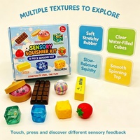 Kit de 8 jouets sensoriels anti-stress en boîte, en maltose, en forme de cubes de fraise, chocolat et beurre, lot en vrac