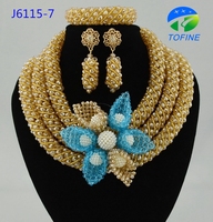 Le plus récent ensemble de bijoux de perles de corail vert ensemble de bijoux de perles de mariée turques pour mariage