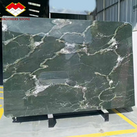 Dalle de pierre de quartzite verte du Brésil de luxe Panneau mural en marbre vert Victoria du Brésil moderne Design pour projet d'hôtel à domicile