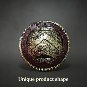 Espada y escudo redondo de espuma de poliuretano Spartan al por mayor, conjunto de accesorios de disfraz de guerrero griego medieval para Halloween - Product Image 5