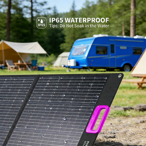 Panneaux solaires pliables ALECTER 100W, étanches IP65, haute efficacité, portables pour la survie hors réseau, le camping, l'alimentation d'urgence - Product Image 5