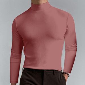 เสื้อยืดผู้ชายแขนยาวสีพื้นสีพื้นปี2023สไตล์ยุโรปและอเมริกาฤดูใบไม้ร่วง - Product Image 5