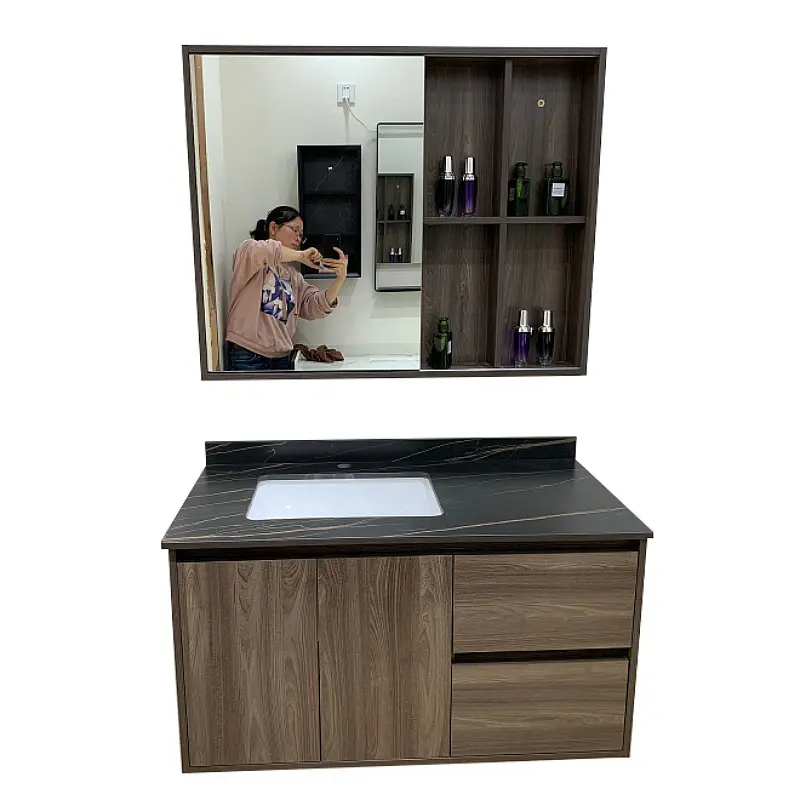 Miroir Led suspendu en bois, commode de salle de bains moderne, possibilité de personnalisation, premier choix, de 22 pièces