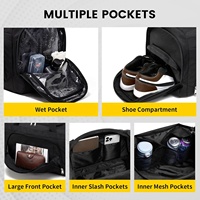 Sac de voyage personnalisé pour équipement de gymnastique sportive avec sangles à compartiment pour chaussures, parfait pour les entraîneurs d'équipe, idéal pour le football, le baseball