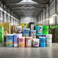 Tubes de canettes en papier de qualité alimentaire personnalisables pour collations aux noix Boîte cylindrique de thé aux fruits secs Emballage d'arachide pour artisanat et jouets