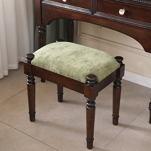American <b>Vintage</b> Style Solid Wood Dressing Table With Mirror Bedroom Makeup Desk Mahogany Finish - Product Image 3