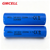 Batterie Li-ion 18650 3.7V 2200mAh rechargeable avec rapport MSDS
