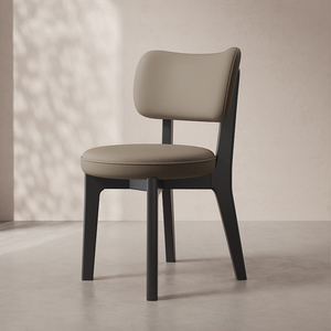 Wooden Home Furniture <strong>Leather</strong> <strong>Back</strong> <strong>Chair</strong> with Soft Cushion Kitchen Dining Restaurant Wood Dinner <strong>Chair</strong>