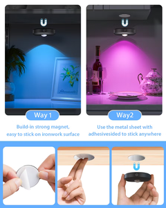 Night <b>Light</b> 3pcs <b>with</b> Remote 1200mAh Rechargeable Puck <b>light</b> <b>with</b> <b>Timer</b> Stick on Picture <b>Lights</b> for Wall Closet Cabinet - Product Image 6