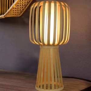 <span class=keywords><strong>Lampadaire</strong></span> en <span class=keywords><strong>rotin</strong></span> bambou tissé à la main lampes de chevet Vintage fait à la main en osier lumière en <span class=keywords><strong>bois</strong></span> pour salon prise US/EU/UK - Product Image 4