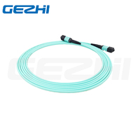 Kabel Jumper Serat Optik Multimode MPO OM3 Kecepatan Tinggi untuk Interkoneksi Jaringan Pusat Data 10G 40G