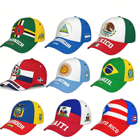 Casquette de baseball avec drapeau national Hodeang, drapeau d'Haïti, du Mexique, du Brésil, d'Espagne, casquette réglable patriotique à fermeture snapback pour les fans de sport