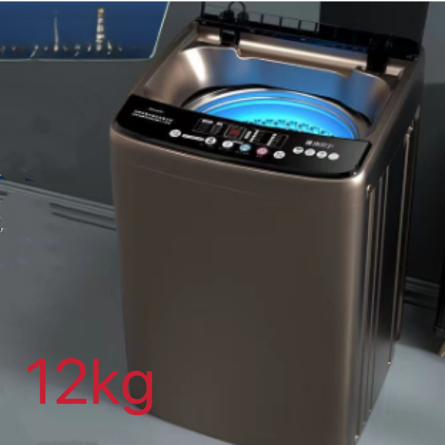 Large Capacity D 12kg Laundry Washing Machine with Blue Light Sterilization Automatic Dryer for Household and Hotel Use